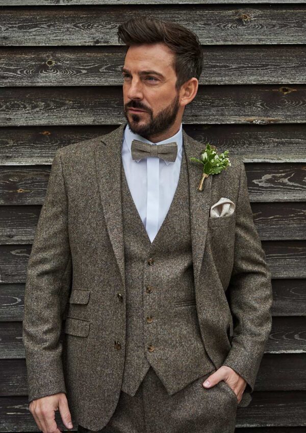 Tibberton Brown Tweed Suit - Pure Suit Hire, Norwich