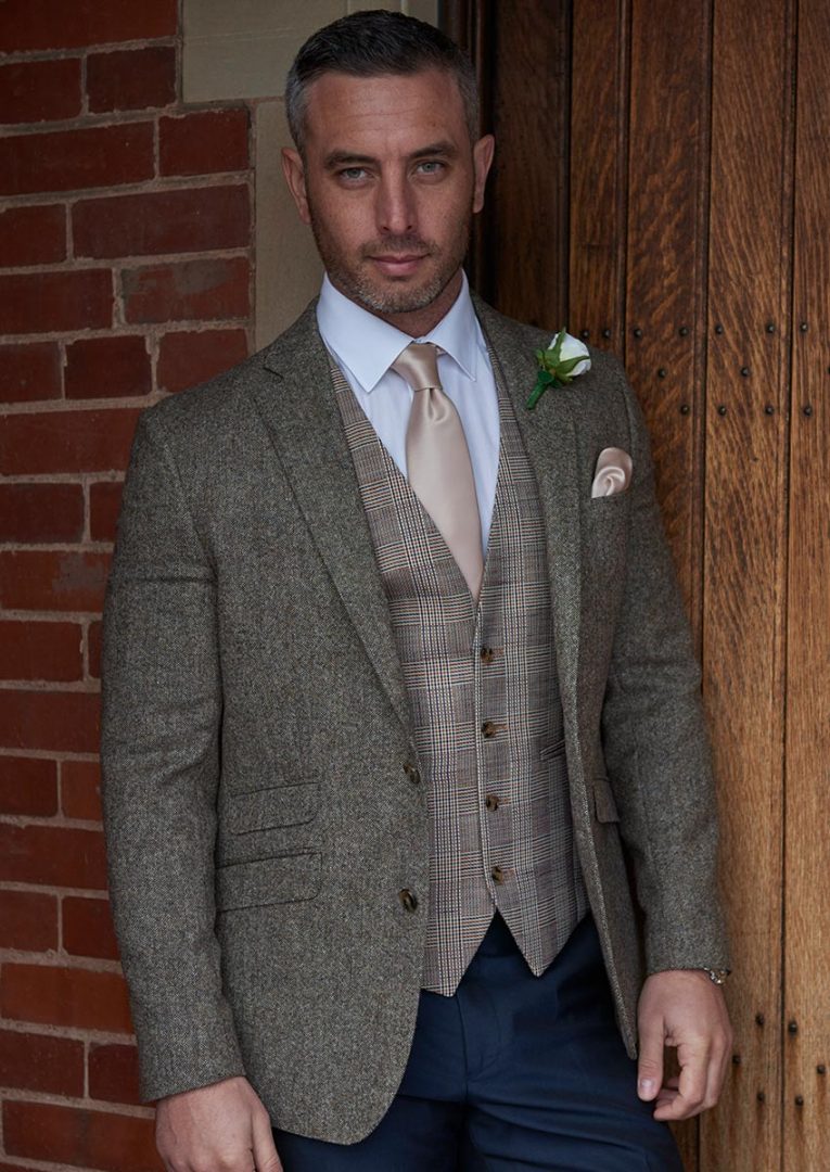Tibberton Brown Tweed Suit - Pure Suit Hire, Norwich