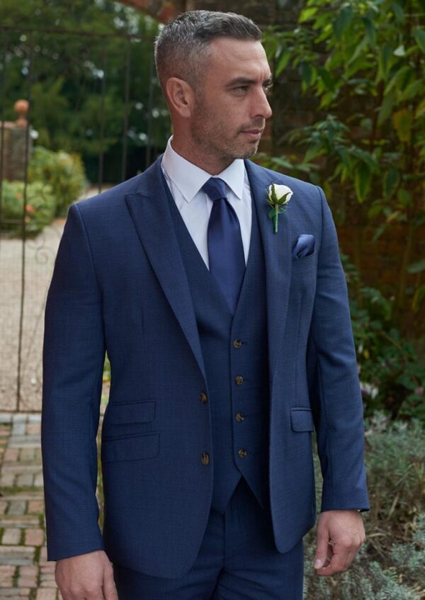 Hadley - Blue Patterned Suit - New for 2020 - Pure Suit Hire